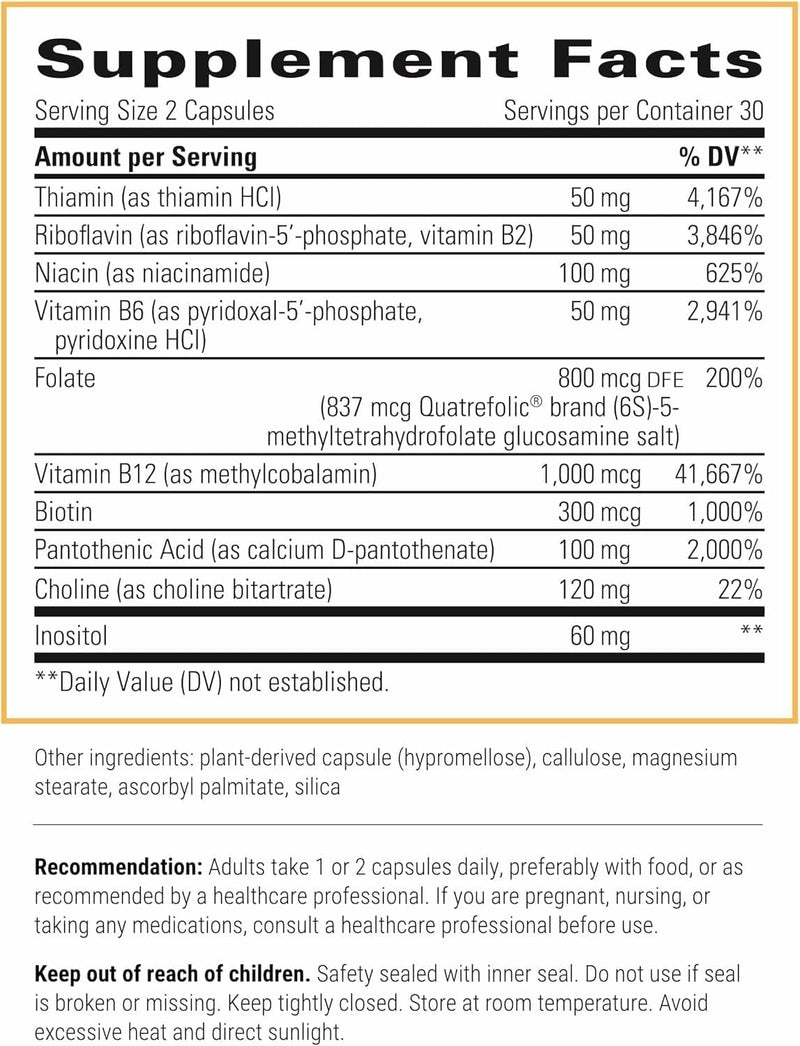 Integrative Therapeutics Active B-Complex – Cellular Energy, Heart Health (60 Capsules)