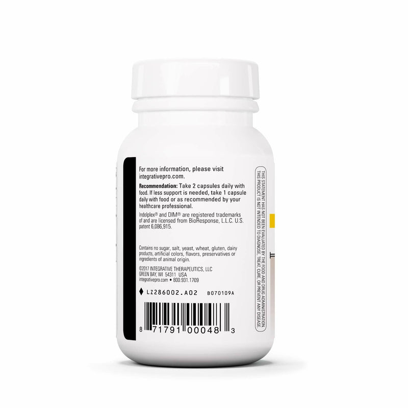 Integrative Therapeutics Indolplex – 240mg Bioavailable DIM for Hormone Balance Support; Gluten & Dairy Free - 60 Capsules