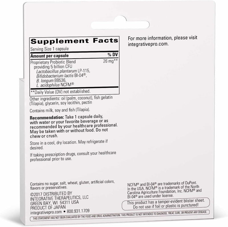Integrative Therapeutics Probiotic Pearls Advantage – Gut Health Probiotic, 60 Capsules