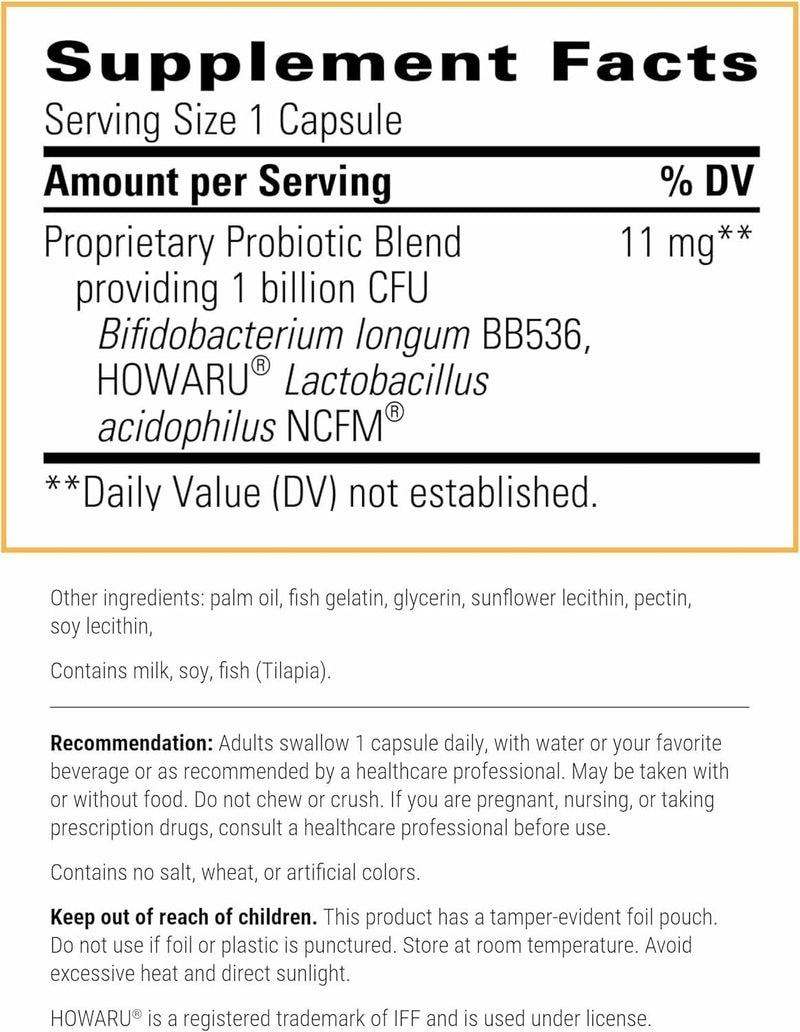 Integrative Therapeutics Probiotic Pearls – Daily Digestive & Immune Support, Soy-Free, 90 Count