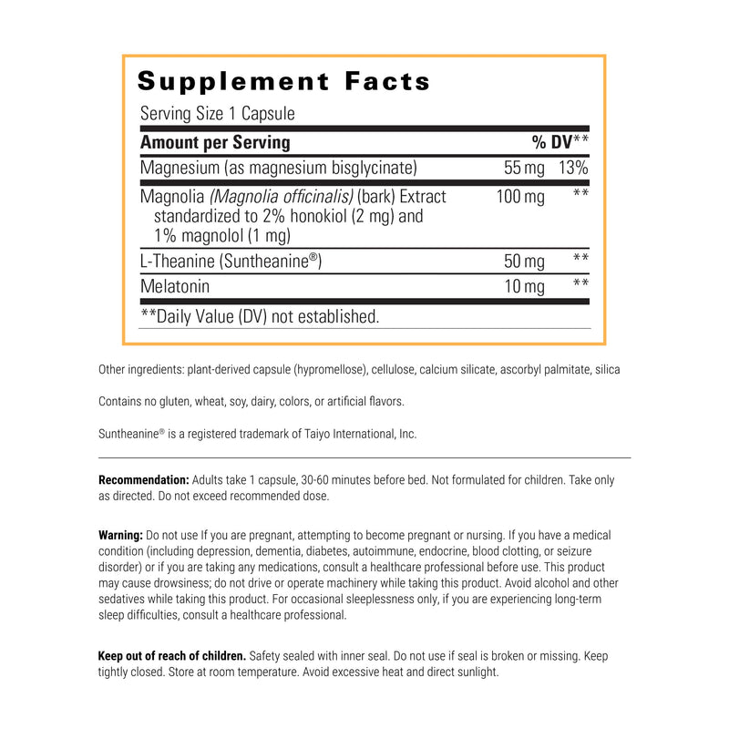 Integrative Therapeutics ProThrivers Wellness Sleep - Sleep Support with Melatonin & Magnesium | 60 Capsules
