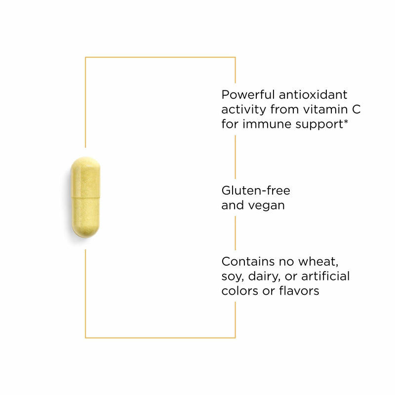 Integrative Therapeutics Vitamin C with Quercetin - Immune Support, Antioxidant Activity - Vegan, Gluten-Free & Dairy-Free - 180 Capsules