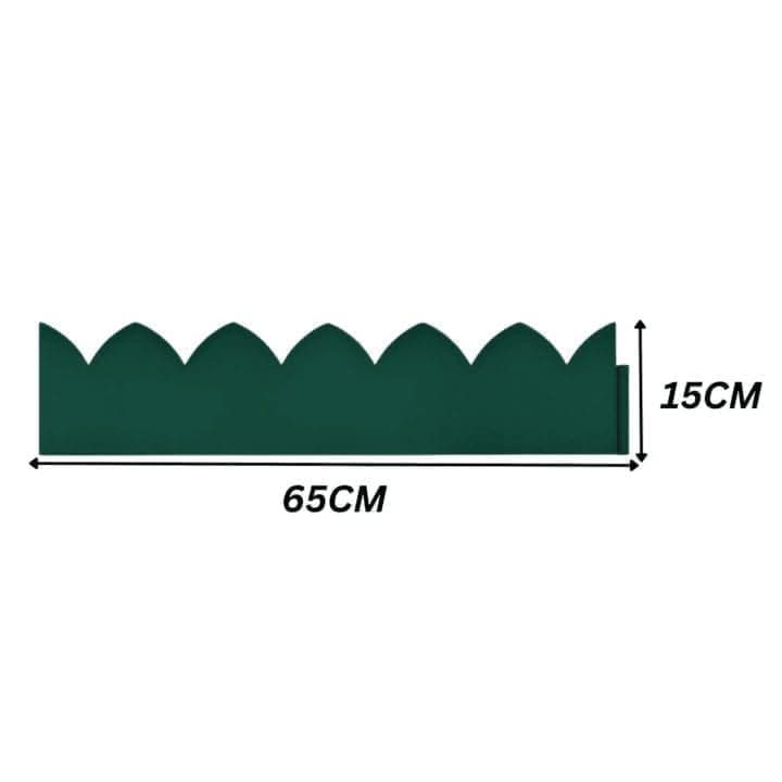 4 Pack Scallop Plastic Garden Edging Interlocking Lawn Border