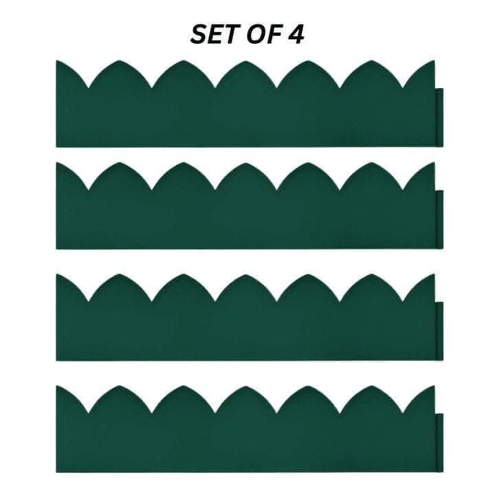 4 Pack Scallop Plastic Garden Edging Interlocking Lawn Border