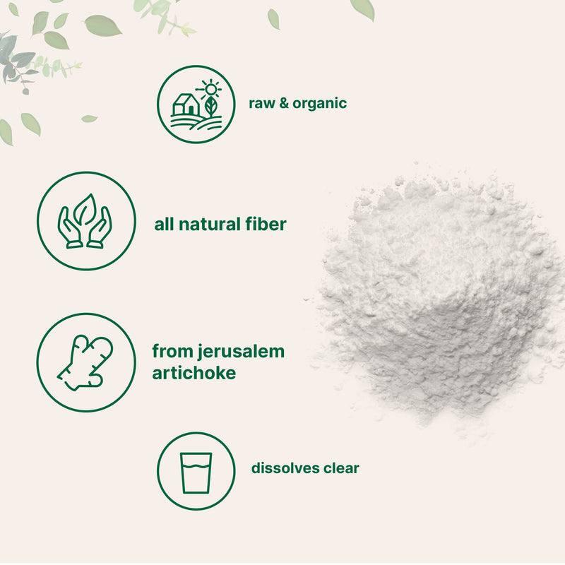 Micro Ingredients Organic Inulin FOS Fiber Powder 2.2 lb | Water-Soluble Prebiotic