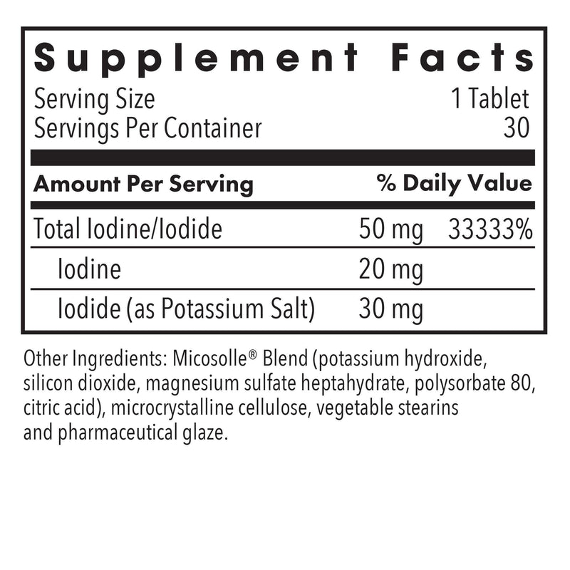 Optimox Iodoral 50 mg Supplement – Potassium Iodide Tablets for Thyroid Support | 30 Count
