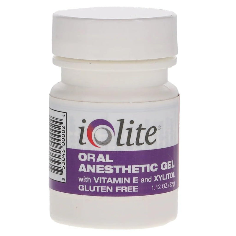IOLITE Oral Topical Gel with Xylitol & Vitamin E – Gluten Free – Relief for Canker Sores & Dental Pain – Grape, 1.12 oz (31.8 g)