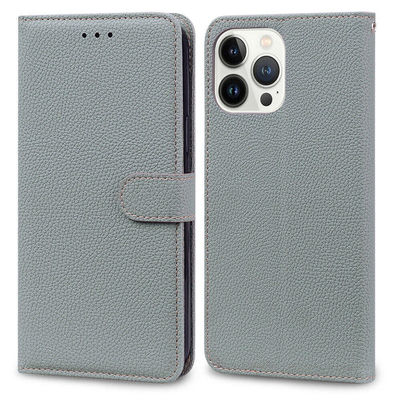 iPhone 15 Series Book Flip Case Leather Wallet