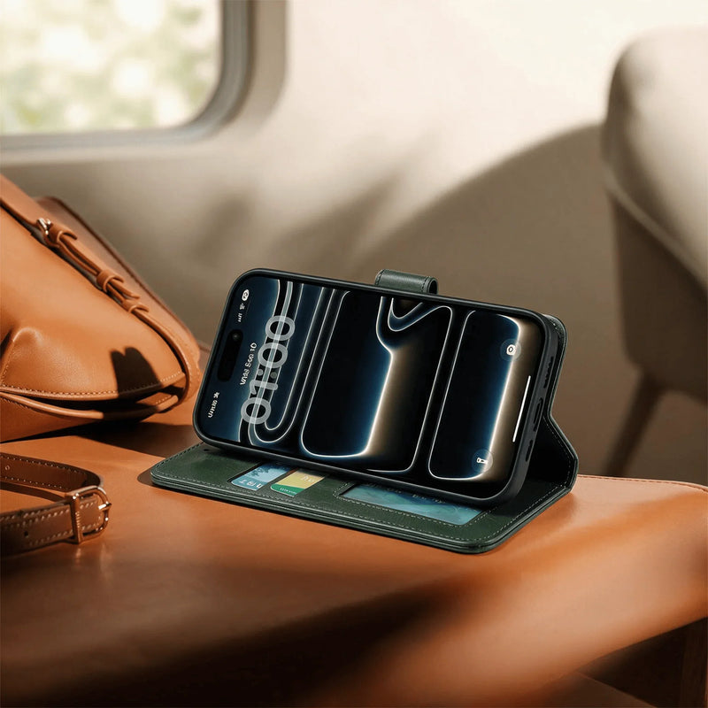 iPhone 18/17 Series Book Flip Case Leather Wallet