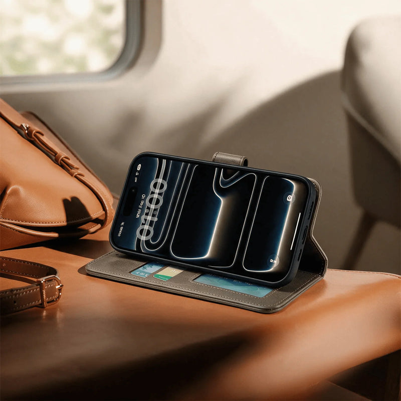 iPhone 18/17 Series Book Flip Case Leather Wallet