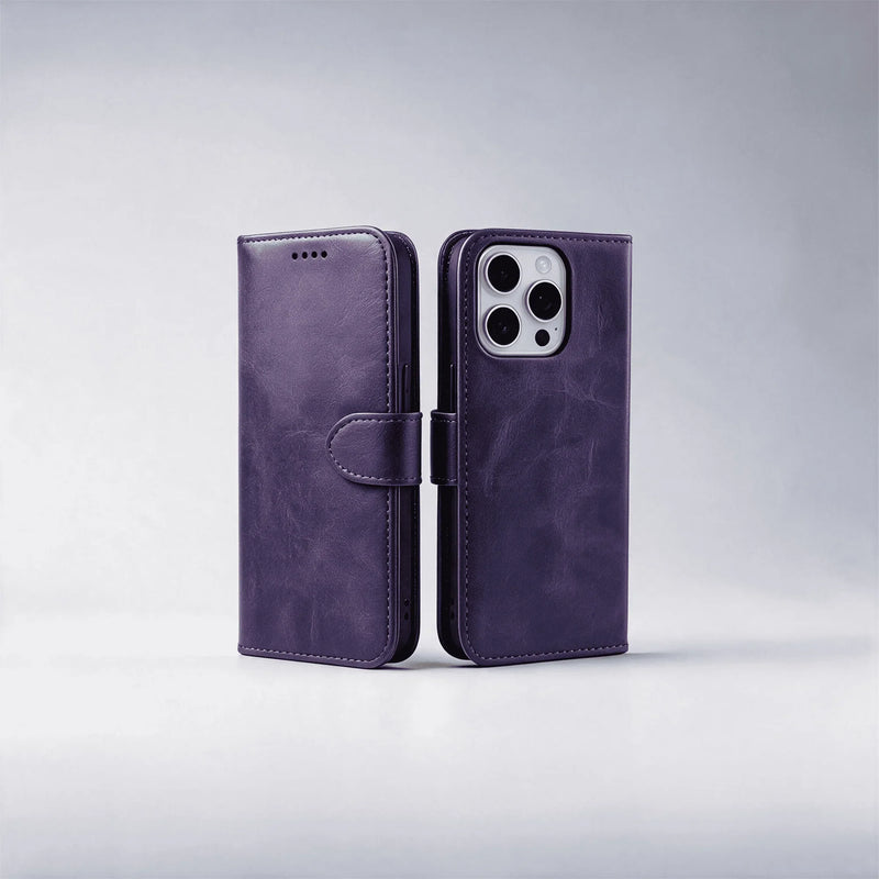 iPhone 16 Series Book Flip Case Leather Wallet