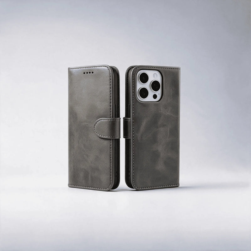 iPhone 16 Series Book Flip Case Leather Wallet