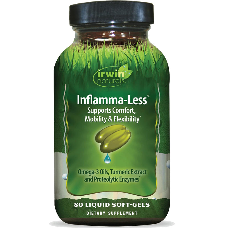 Irwin Naturals Inflamma-Less 80 Liquid Softgels – Comfort, Mobility & Flexibility