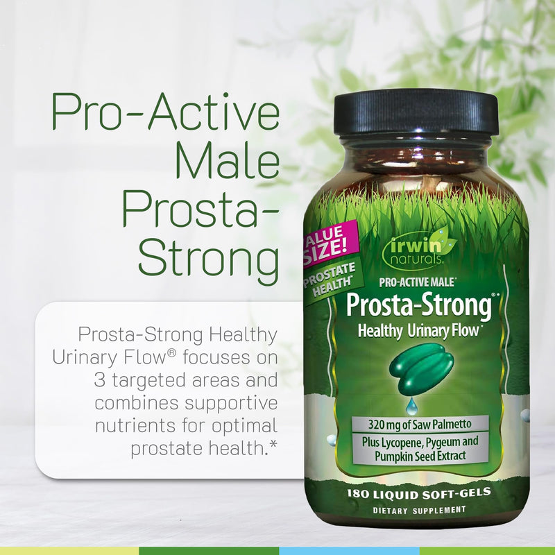Irwin Naturals Prosta-Strong Prostate Health Support – Saw Palmetto, Lycopene