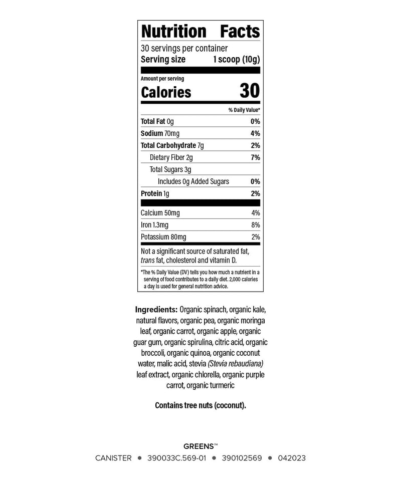 Isagenix Moringa Greens - Green Drink Powder with Antioxidants (Non-GMO, 10.6 oz, 30 Servings)