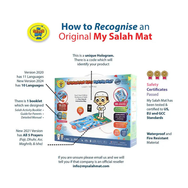 Smart Interactive Kids Prayer Mat | Now with Salah Translation | Ramadan & Eid Gift
