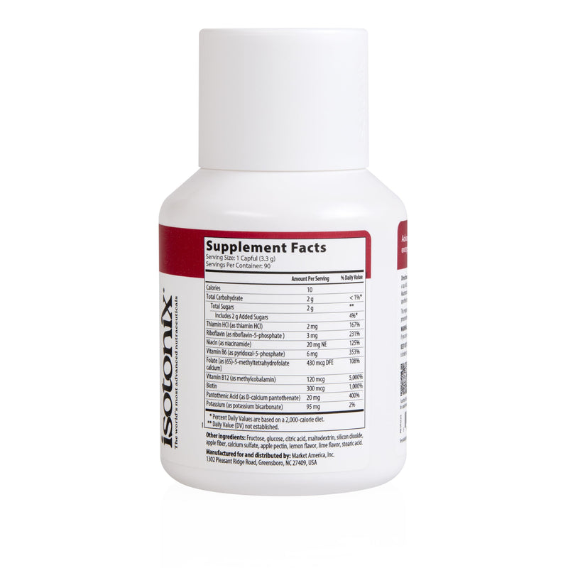 Isotonix Activated B Complex – Vegan B Vitamin Supplement for Energy, Stress Relief & Nervous System Health – Isotonic Drinkable Formula – 90 Servings