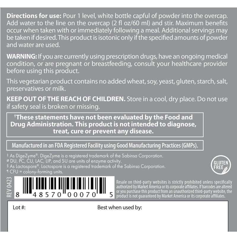 Isotonix® Digestive Enzymes with Probiotics | DigeZyme® Multi-Enzyme Complex & Lactospore® Bacillus Coagulans | Nutrient Absorption, Gut Balance & Digestive Health | Vegan, Gluten-Free | 90 Servings