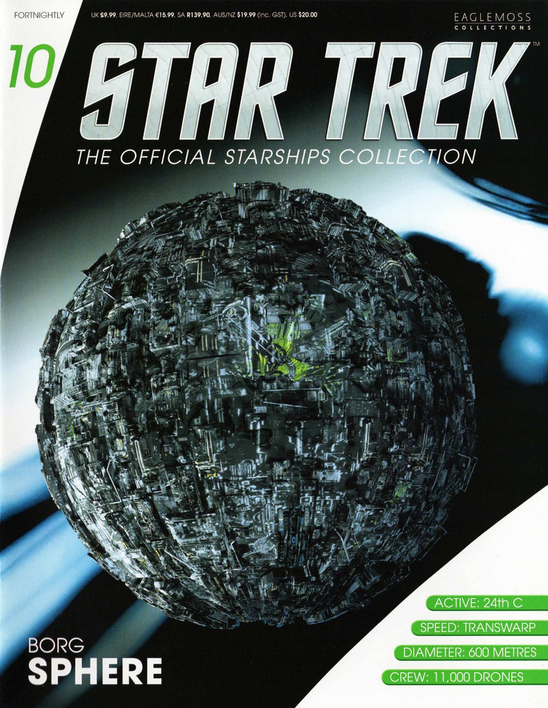 #10 Borg Sphere Model Die Cast Ship (Eaglemoss / Star Trek)