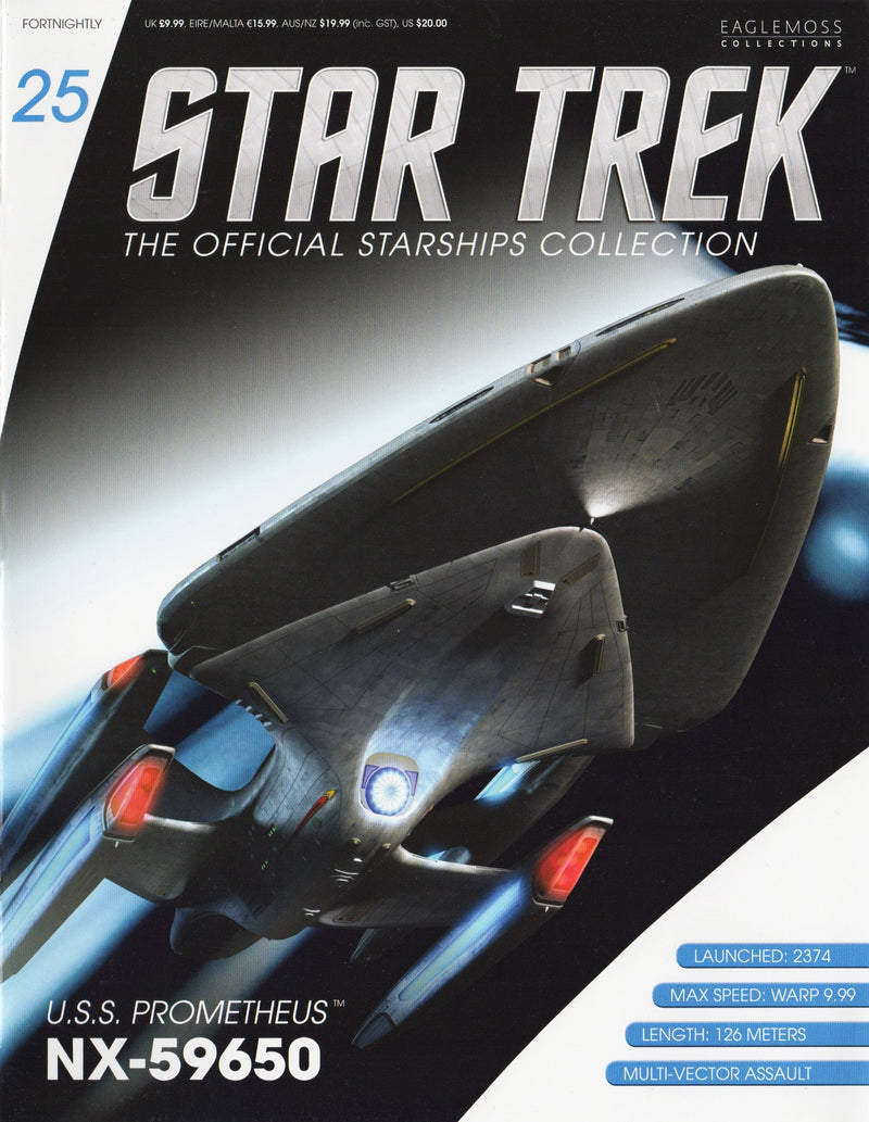 #19 U.S.S Prometheus NX-59650 Starship Model Diecast Ship Wave 3 2021 Window Boxed STFEN001 (Eaglemoss / Star Trek)