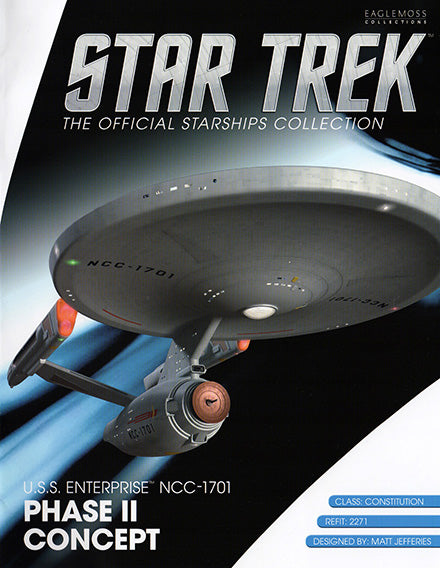 #08 U.S.S. Enterprise NCC-1701 (Phase II concept) Model Die Cast Ship BONUS ISSUE (Eaglemoss / Star Trek)