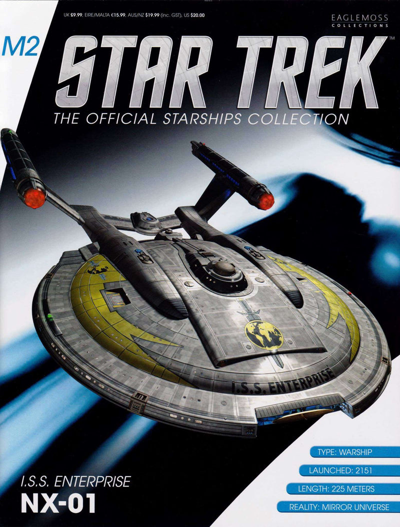 #02 I.S.S. Enterprise NX-01 Mirror Universe Model Die Cast Ship BONUS ISSUE M2 (Eaglemoss / Star Trek)