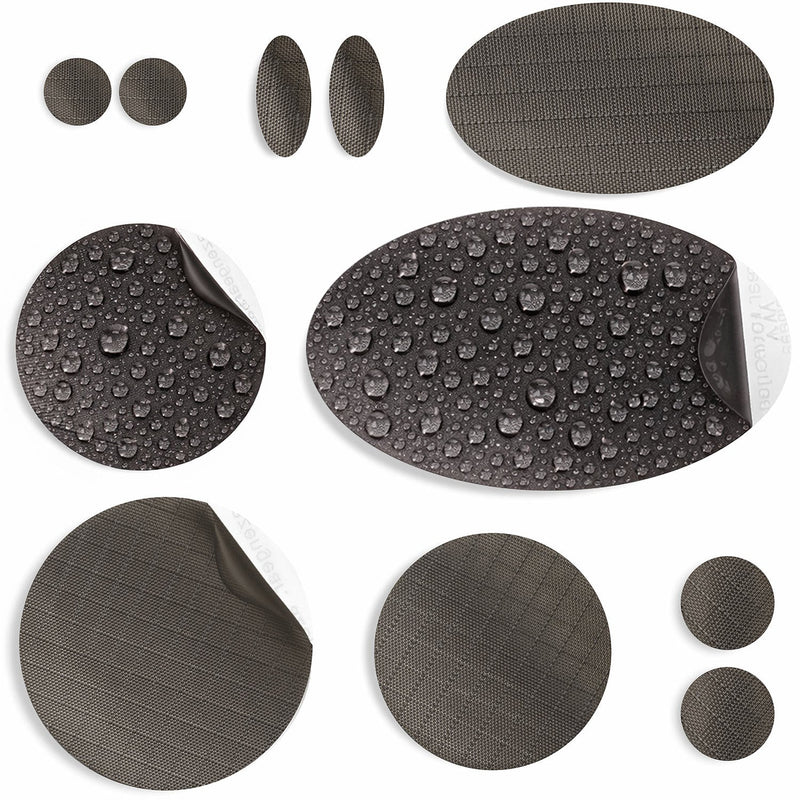 Repair Patches (30+ Colours) for Puffer Jackets, Tents, Upholstery - Stick On, Waterproof, Tear-Cold-Heat-Resistant