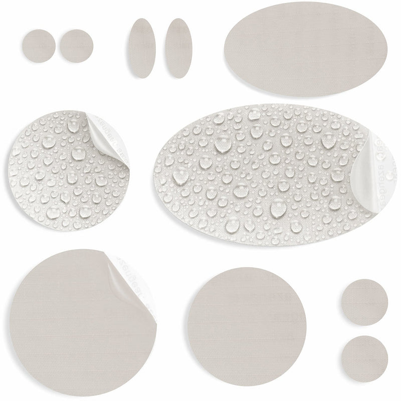 Repair Patches (30+ Colours) for Puffer Jackets, Tents, Upholstery - Stick On, Waterproof, Tear-Cold-Heat-Resistant