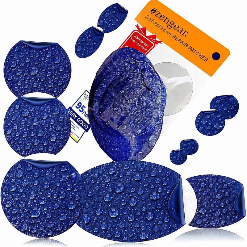 Repair Patches (30+ Colours) for Puffer Jackets, Tents, Upholstery - Stick On, Waterproof, Tear-Cold-Heat-Resistant