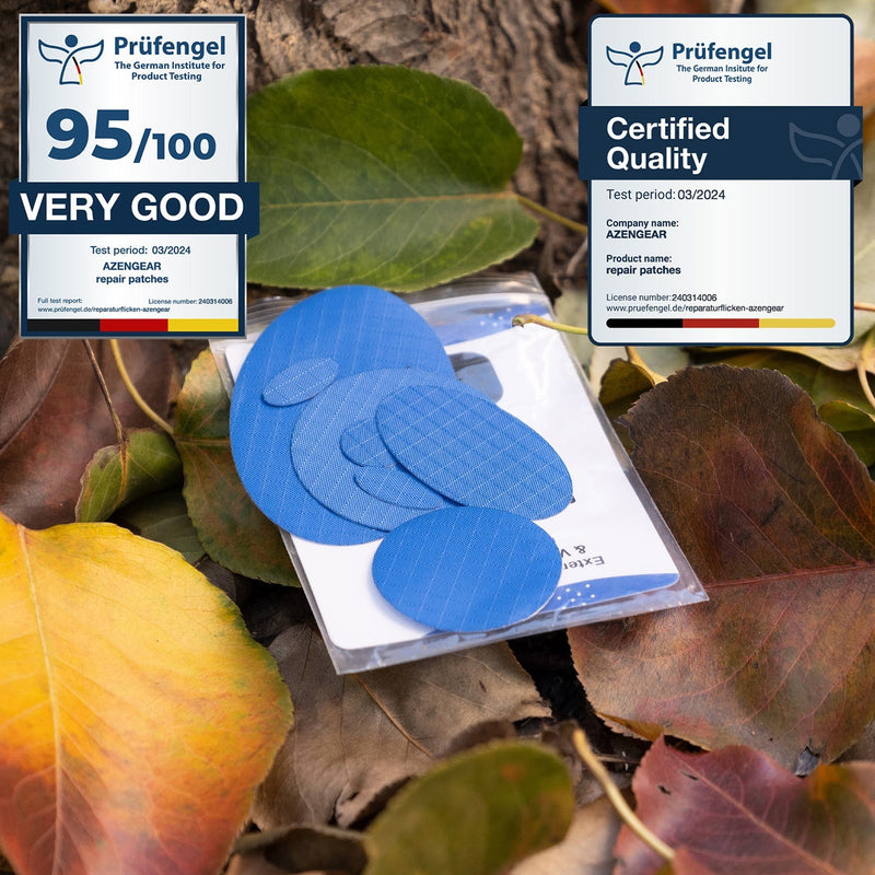 Repair Patches (30+ Colours) for Puffer Jackets, Tents, Upholstery - Stick On, Waterproof, Tear-Cold-Heat-Resistant