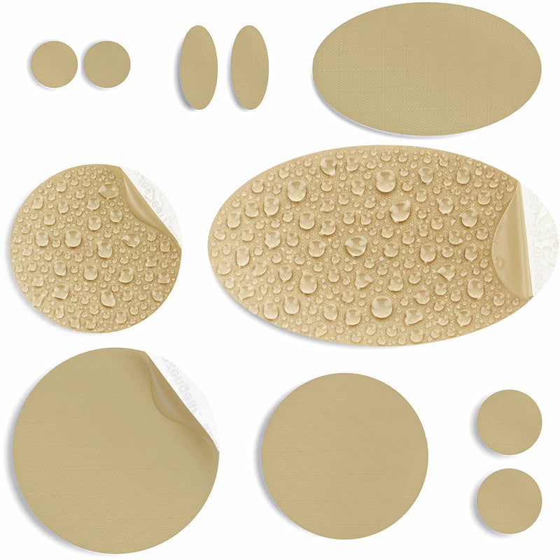 Repair Patches (30+ Colours) for Puffer Jackets, Tents, Upholstery - Stick On, Waterproof, Tear-Cold-Heat-Resistant