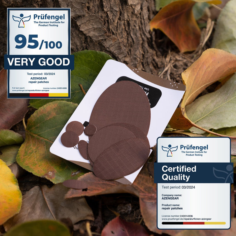 Repair Patches (30+ Colours) for Puffer Jackets, Tents, Upholstery - Stick On, Waterproof, Tear-Cold-Heat-Resistant