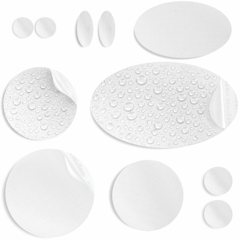Repair Patches (30+ Colours) for Puffer Jackets, Tents, Upholstery - Stick On, Waterproof, Tear-Cold-Heat-Resistant