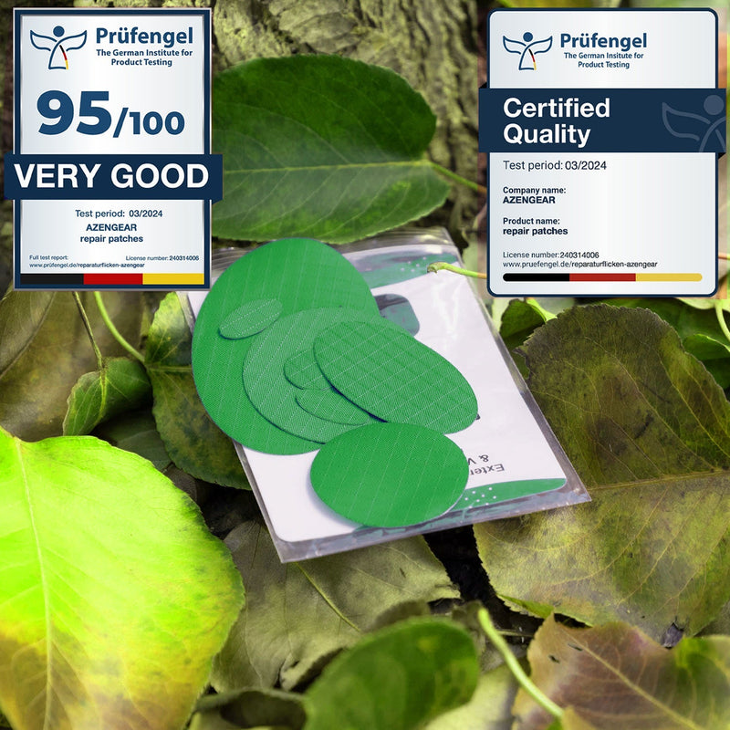 Repair Patches (30+ Colours) for Puffer Jackets, Tents, Upholstery - Stick On, Waterproof, Tear-Cold-Heat-Resistant