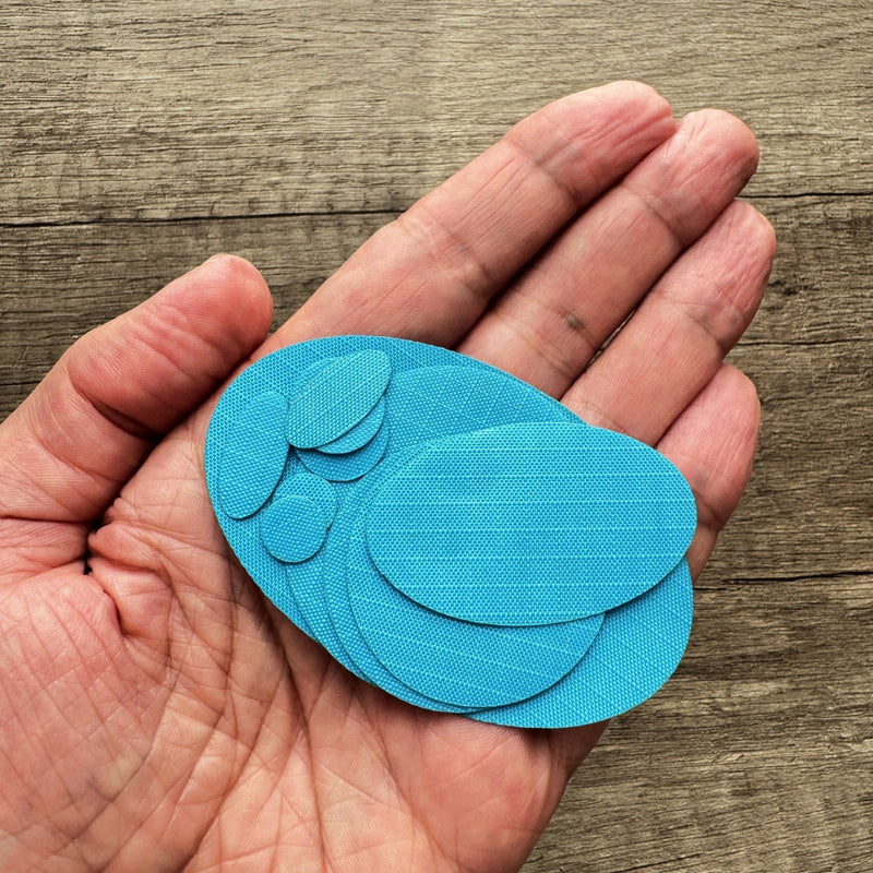 Repair Patches (30+ Colours) for Puffer Jackets, Tents, Upholstery - Stick On, Waterproof, Tear-Cold-Heat-Resistant