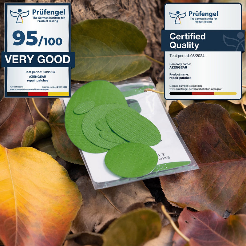 Repair Patches (30+ Colours) for Puffer Jackets, Tents, Upholstery - Stick On, Waterproof, Tear-Cold-Heat-Resistant