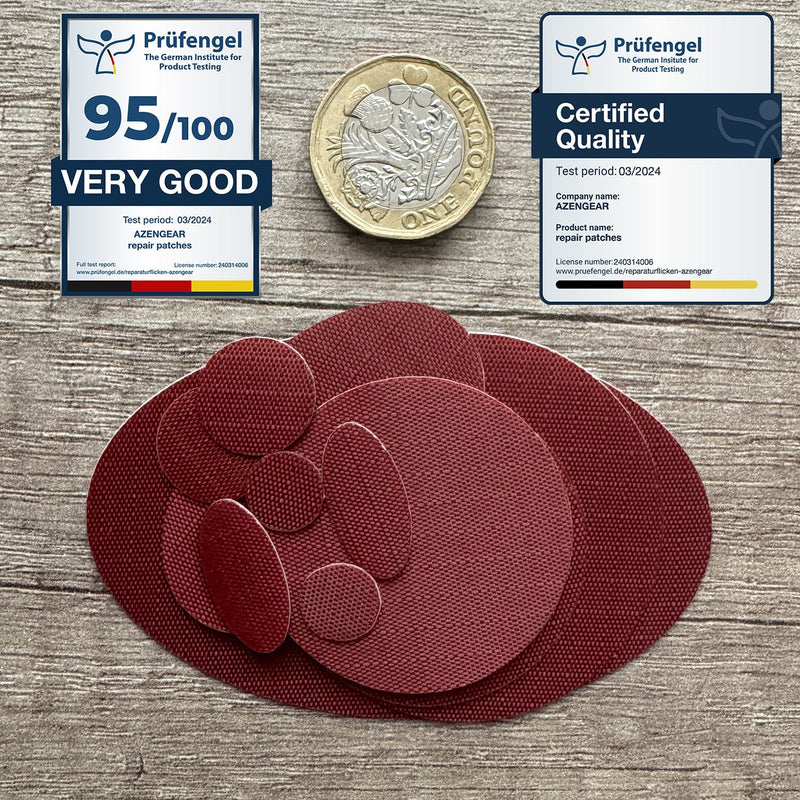 Repair Patches (30+ Colours) for Puffer Jackets, Tents, Upholstery - Stick On, Waterproof, Tear-Cold-Heat-Resistant