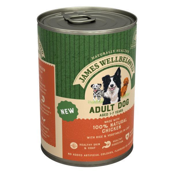 James Wellbeloved Dog Adult Chick Loaf Tin 12x400g
