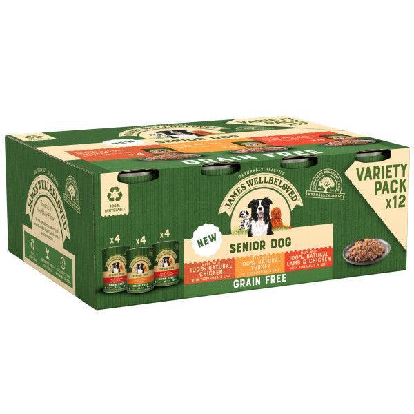 James Wellbeloved Senior Grain Free Mixed Loaf Wet Dog Food 400g