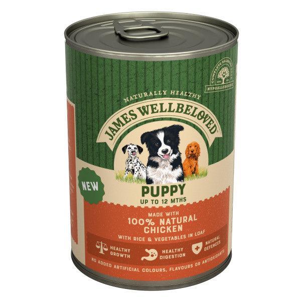 James Wellbeloved Puppy Chicken Loaf Tin 12x400g