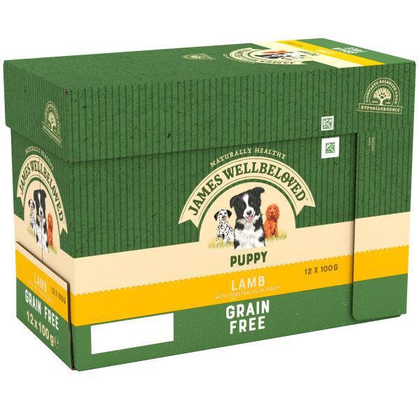 James Wellbeloved Puppy Grain Free Lamb Grvy  Pch 4x12x100g
