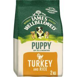 James Wellbeloved Puppy & Junior Turkey & Rice Complete Dry Dog Food 2kg