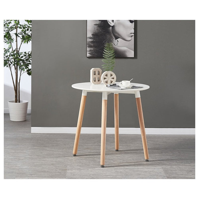 Jamie Halo Round Dining Table Set with 4 Chairs