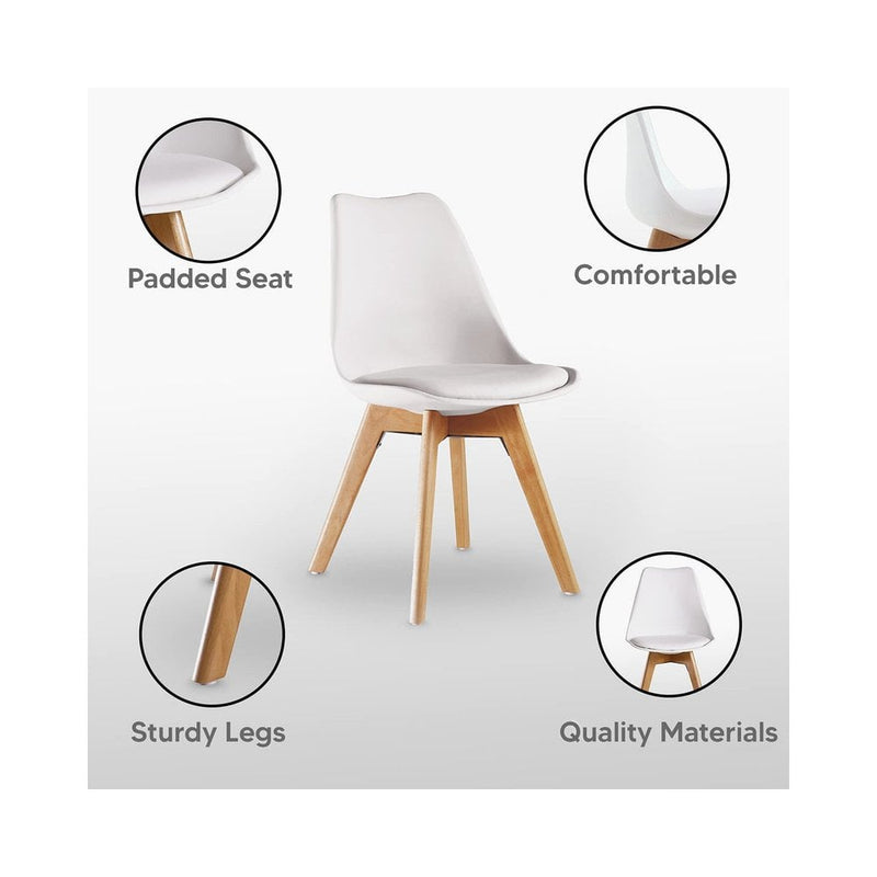 Jamie Halo Round Dining Table Set with 4 Chairs