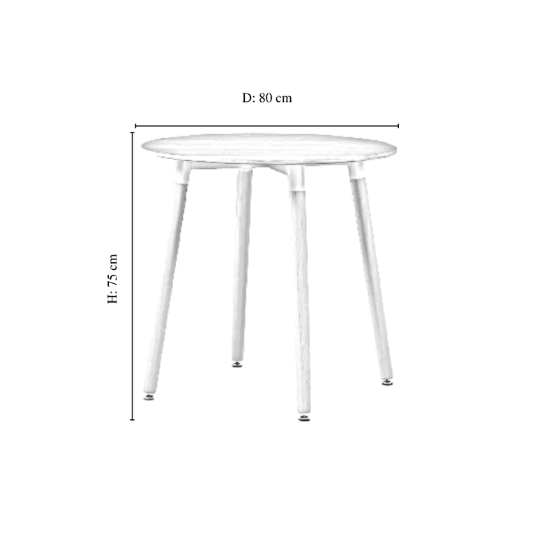 Jamie Halo Round Dining Table Set with 4 Chairs