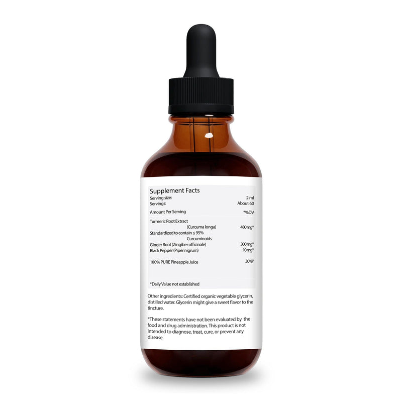 Jantu Liquid Turmeric Curcumin Drops with Ginger & Black Pepper – 480mg