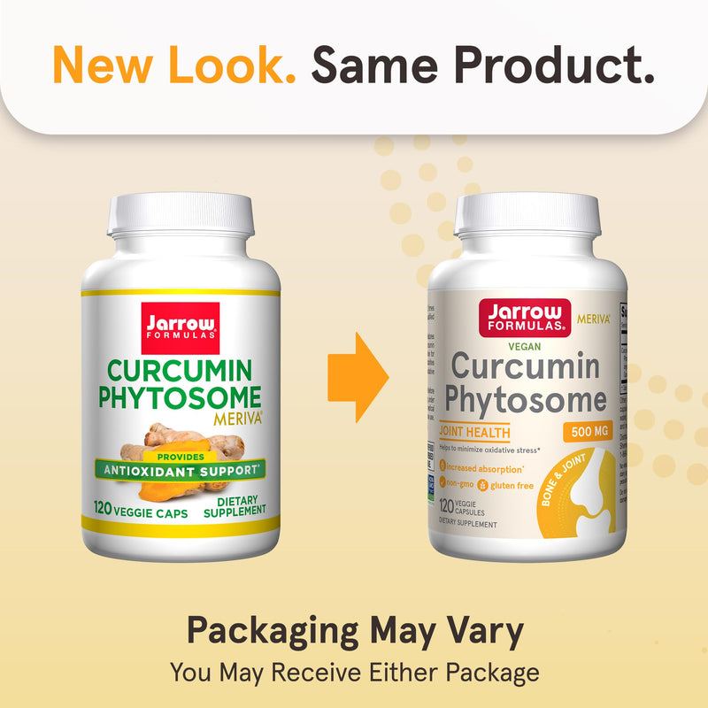 Jarrow Formulas Curcumin Phytosome 500 mg with Meriva – Joint Health & Antioxidant Support – 120 Veggie Capsules