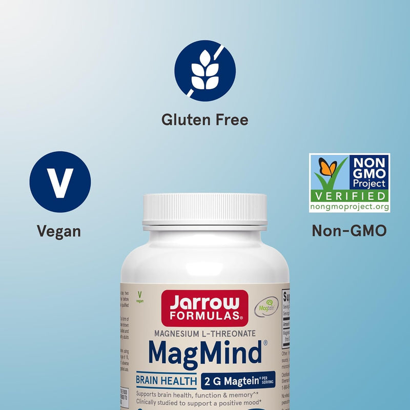 Jarrow Formulas MagMind with Magtein – 90 Capsules | Brain Health & Memory Support (30 Servings)