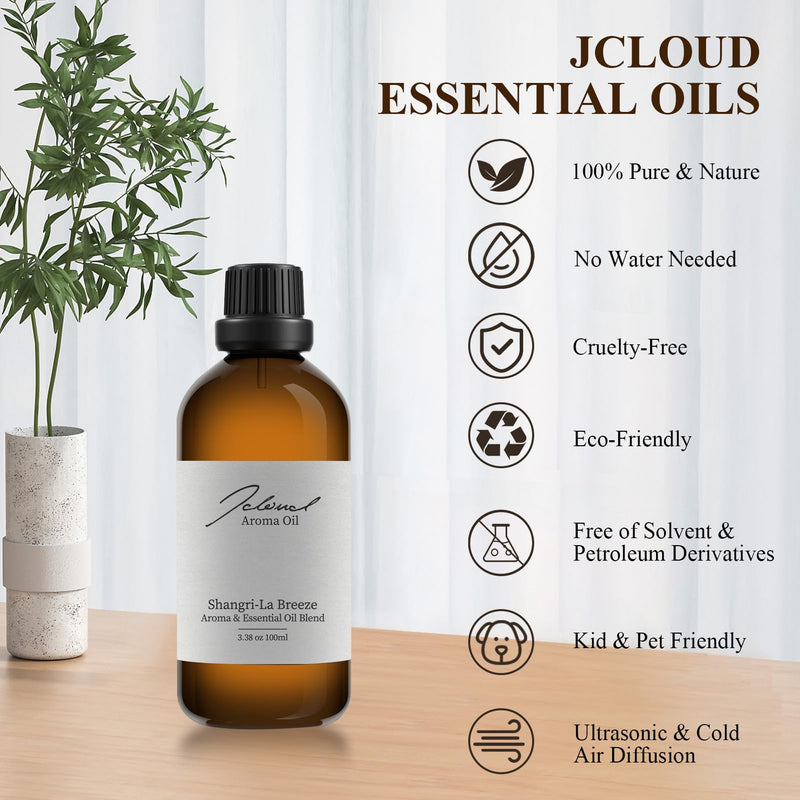 JCLOUD Shangri-La Breeze Essential Oil – Hotel Scent for Diffusers | Cedarwood & Sandalwood 100mL