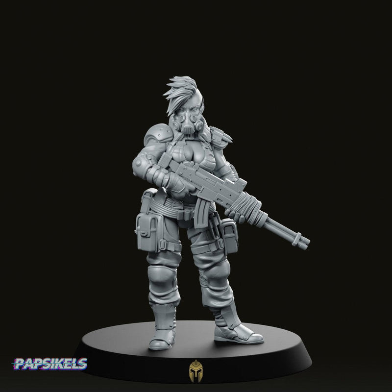 Joey Pratts Ganger Miniature Cyberpunk Heavy Gunner